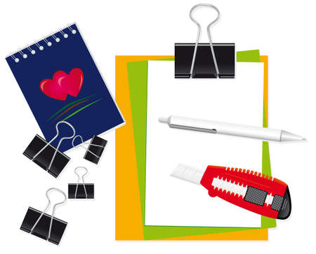 A set of stationery for the office. Vector illustrationのイラスト素材