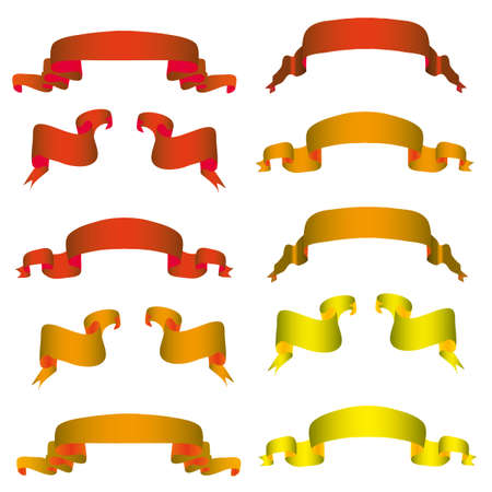 The collection of banners from the tapes. Vector illustrationのイラスト素材