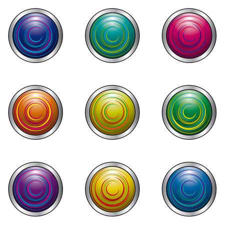 Collection of buttons for design.  illustrationのイラスト素材