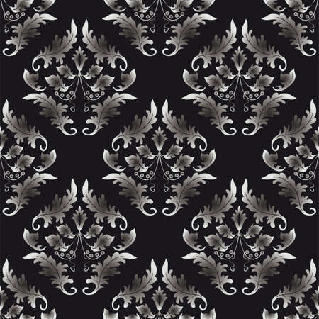 Seamless background of black and white. Vector illustrationのイラスト素材