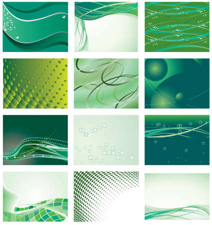 Collection of green background for design.のイラスト素材