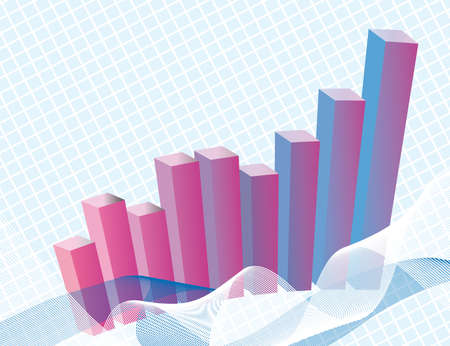 Color chart the growth of your business.  illustration