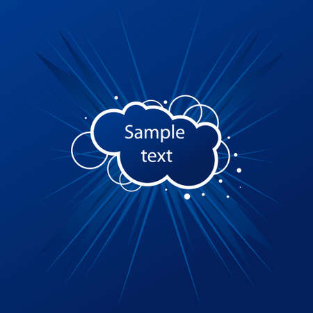 Placard with banner in blue light.のイラスト素材