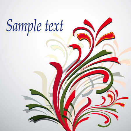 Abstract floral background with the text. illustrationのイラスト素材