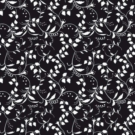 Seamless background black and white. Vector illustrationのイラスト素材