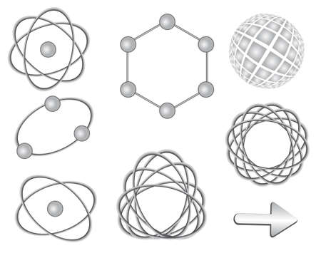 A set of signs for technological design. Vector illustrationのイラスト素材