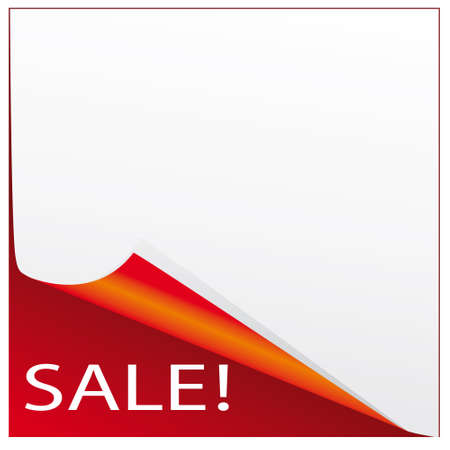 The sticker on the sale of red and white. illustrationのイラスト素材