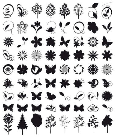 Character outlines details of nature. Vector illustrationのイラスト素材