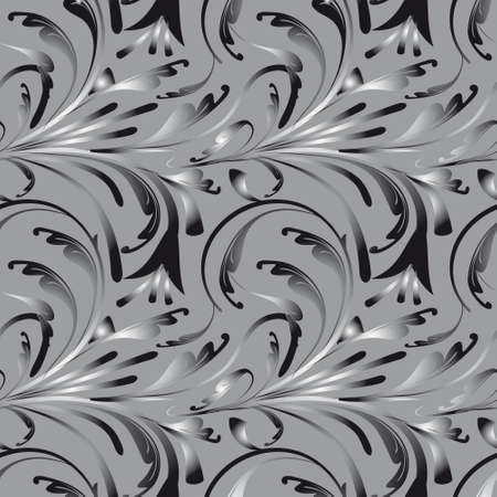 Seamless background black and white. illustrationのイラスト素材