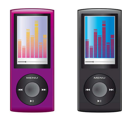 Set of two colorful players. のイラスト素材