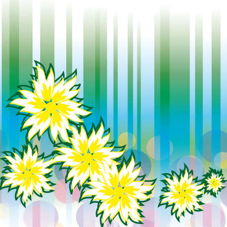 Abstract background with white flowers. illustrationのイラスト素材