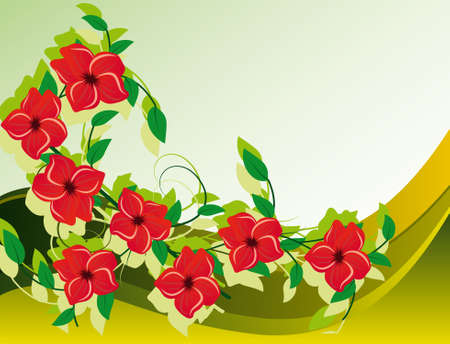 Abstract background with red flower.のイラスト素材