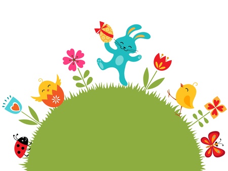 Easter design with place for your text.のイラスト素材