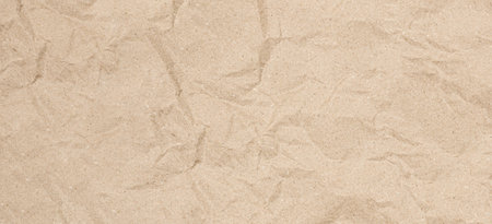 Crumpled recycled paper texture for backgroundの写真素材
