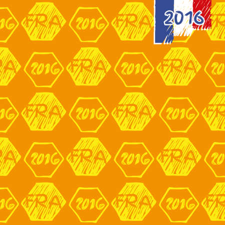 A soccer, football ball pattern and french flag.のイラスト素材