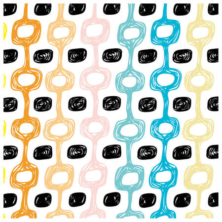 Ipanema beach pattern set. Vector illustration. Brasil style pattern.