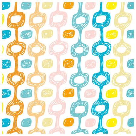 Ipanema beach pattern set. Vector illustration. Brasil style pattern.のイラスト素材