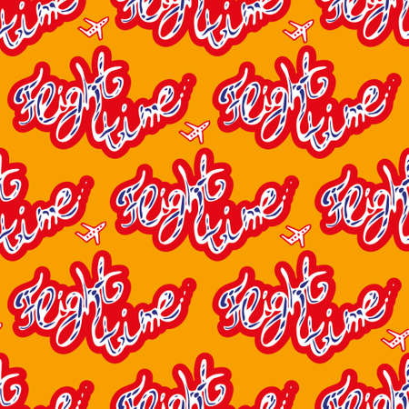 Flight time vector seamless pattern.のイラスト素材