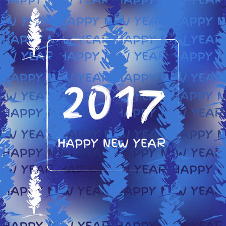 New year 2017. Winter vector templete with fir-tree.の写真素材