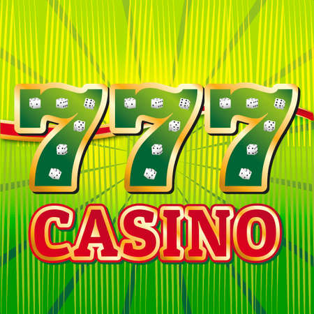 Lucky seven jackpot concept 777. Casino template.のイラスト素材