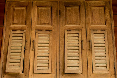 Wooden windows backgroudの写真素材