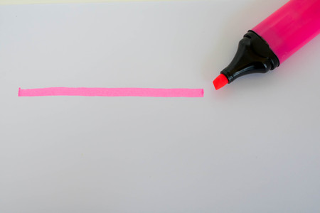 Pink highlighter drawing with white backgroundの写真素材