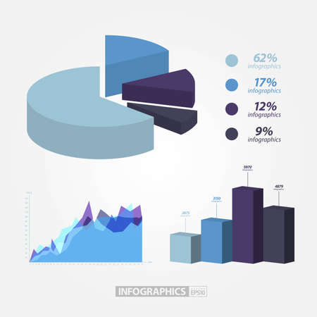 Business Infographics for Web elementsのイラスト素材
