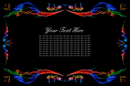 Abstract vintage color frame with space for text on black backgroundの写真素材