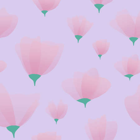 Seamless floral pattern with hand drawing flowers for wallpaper decoration. Vector EPS 10のイラスト素材