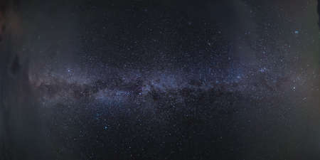 Night panorama of big Milky way with many stars in skyの写真素材
