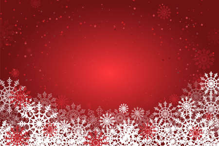 Winter background with snowflakes for Christmas and New Year designのイラスト素材