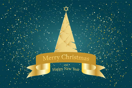 Holiday card with Merry Christmas greetings text. Vector 10 EPSのイラスト素材