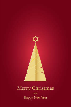 Holiday card with Merry Christmas greetings text. Vector 10 EPSのイラスト素材