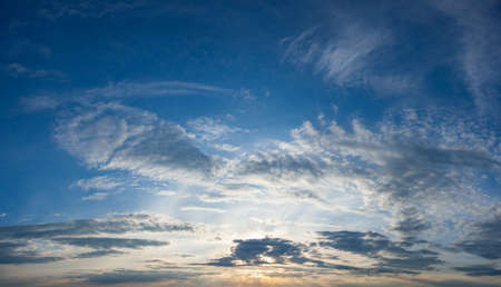 Summer landscape with clouds in beautiful skyの写真素材