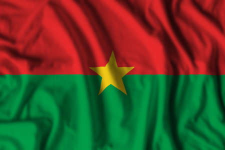 Burkina Faso flag realistic waving for design on independence day or other state holidayの写真素材
