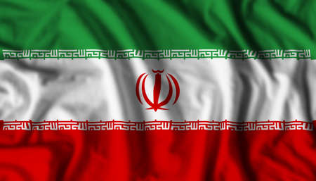 Iran flag realistic waving for design on independence day or other state holidayの写真素材