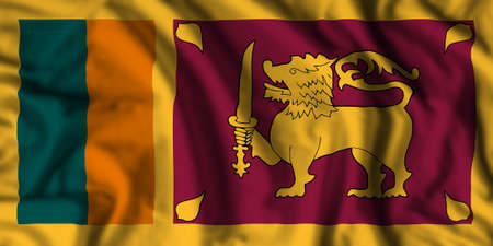 Sri Lanka flag realistic waving for design on independence day or other state holidayの写真素材