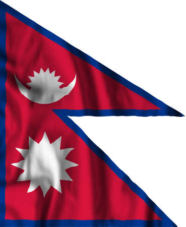 Nepal flag realistic waving for design on independence day or other state holidayの写真素材
