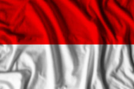 Indonesia flag realistic waving for design on independence day or other state holidayの写真素材