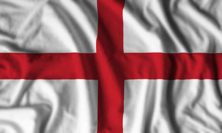 England flag realistic waving for design on independence day or other state holidayの写真素材