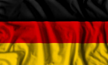 Germany flag realistic waving for design on independence day or other state holidayの写真素材