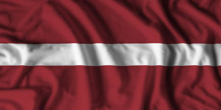 Latvia flag realistic waving for design on independence day or other state holidayの写真素材