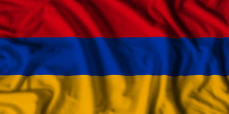Armenia flag realistic waving for design on independence day or other state holidayの写真素材