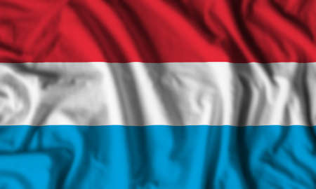 Luxembourg flag realistic waving for design on independence day or other state holidayの写真素材