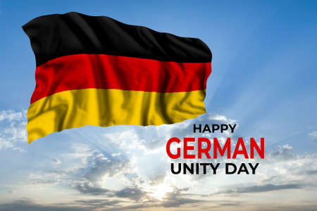 German Unity day background with flag. National holidayの写真素材