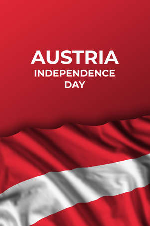 Austria independence day card with flag. National holidayの写真素材