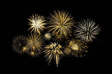 Holiday background with fireworks for Christmas or Independence day. Your creative designの写真素材