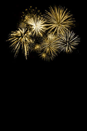 Holiday background with fireworks for Christmas or Independence day. Your creative designの写真素材