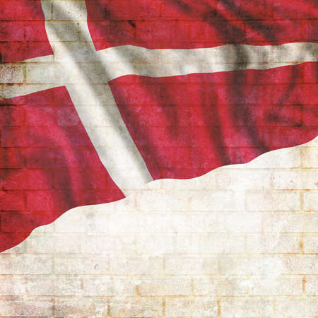 Vintage Denmark national flag with place for your text and designの写真素材