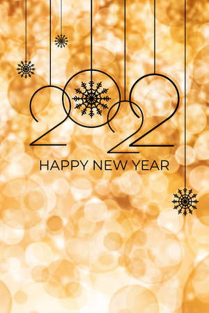 Greeting card New Year 2022 Holiday banner illustrationの写真素材